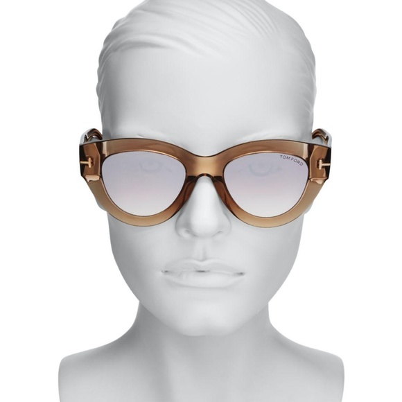 New TOM FORD Slater Cat Eye Clear Sunglasses - Picture 11 of 16